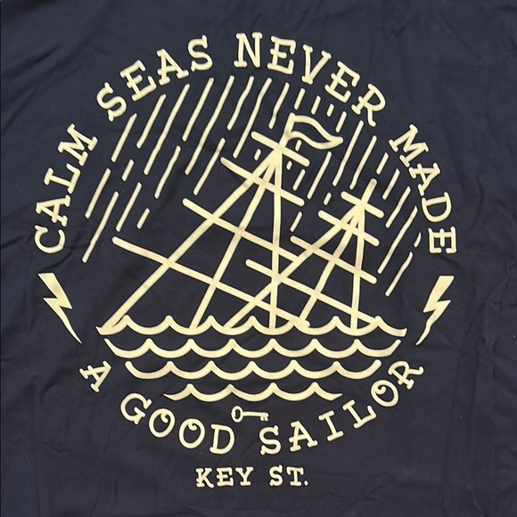 Key Street Navy Graphic Tee, Size Large, New Without Tags - Picture 3 of 8